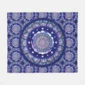 Blaue Rosette Fleecedecke (Vorderseite (Horizontal))