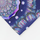 Blaue Rosette Fleecedecke (Ecke)
