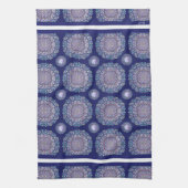 Blaue Rosette Geschirrtuch (Vertikal)