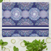 Blaue Rosette Geschirrtuch (Gefaltet)