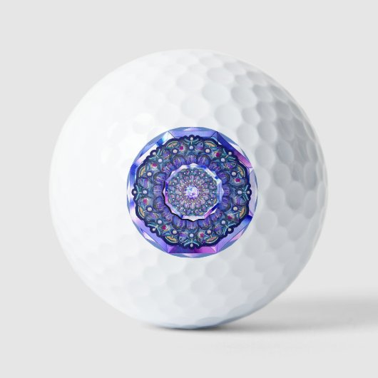 Blaue Rosette Golfball (Vorderseite)