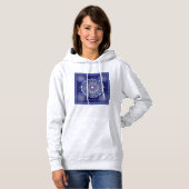 Blaue Rosette Hoodie (Vorne ganz)