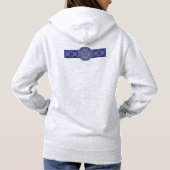 Blaue Rosette Hoodie (Rückseite)