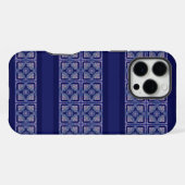 Blaue Rosette iPhone Hülle (Rückseite (Horizontal))