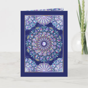 Blaue Rosette Karte