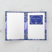 Blaue Rosette Karte (Innenseite)