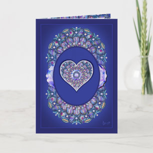 Blaue Rosette Karte