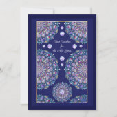 Blaue Rosette Karte (Vorderseite)