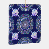 blaue Rosette Keramikornament (Rechts)