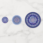 Blaue Rosette Konfetti (Rückseiten)