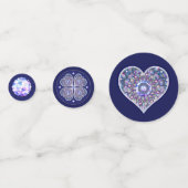 Blaue Rosette Konfetti (Vorderseiten)