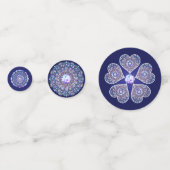 Blaue Rosette Konfetti (Rückseiten)
