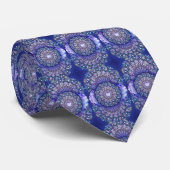 Blaue Rosette Krawatte (Gerollt)