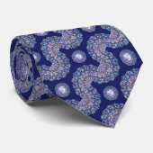 Blaue Rosette Krawatte (Gerollt)