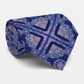 Blaue Rosette Krawatte (Gerollt)