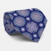 Blaue Rosette Krawatte (Gerollt)