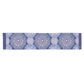 Blaue Rosette Kurzer Tischläufer (Horizontal)