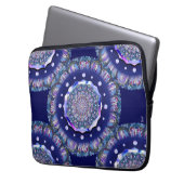 Blaue Rosette Laptopschutzhülle (Vorderseite Links)