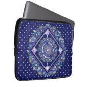 Blaue Rosette Laptopschutzhülle (Vorne Rechts)