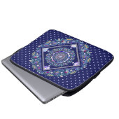 Blaue Rosette Laptopschutzhülle (Vorne Knopf)