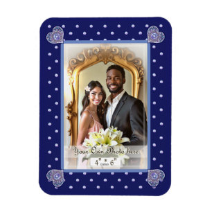 Blaue Rosette Magnet