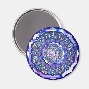 Blaue Rosette Magnet