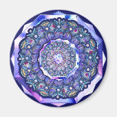 Blaue Rosette Magnet (Vorne)