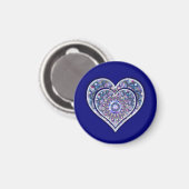 Blaue Rosette Magnet (Vorderseite/Rückseite)