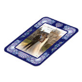 Blaue Rosette Magnet (Linke Seite)