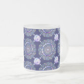 Blaue Rosette Mattglastasse (VorderseiteRechts)