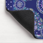 Blaue Rosette Mousepad (Ecke)