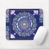 Blaue Rosette Mousepad (Mit Mouse)