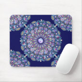 Blaue Rosette Mousepad (Mit Mouse)