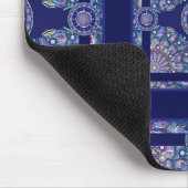 Blaue Rosette Mousepad (Ecke)
