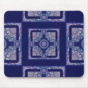 Blaue Rosette Mousepad