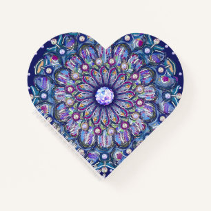 Blaue Rosette Notizblock