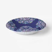 Blaue Rosette Pappteller (Gewinkelt)