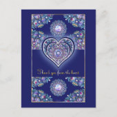 Blaue Rosette Postkarte (Vorderseite)