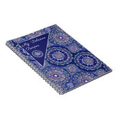 Blaue Rosette Rezepte Notizblock (Rechte Seite)