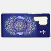 Blaue Rosette Samsung Galaxy Hülle (Rückseite (Horizontal))