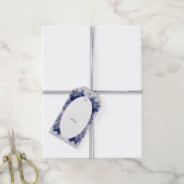 Blaue Rosette & Schneeflocke Geschenkanhänger (Mit Garn)