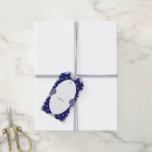 Blaue Rosette & Schneeflocke Geschenkanhänger (Mit Garn)