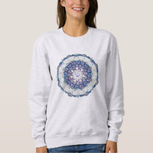 Blaue Rosette & Schneeflocke Sweatshirt