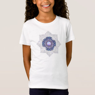 Blaue Rosette & Schneeflocke T-Shirt