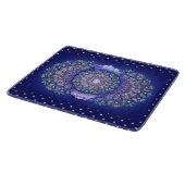Blaue Rosette Schneidebrett (Ecke)