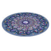 Blaue Rosette Schneidebrett (Ecke)