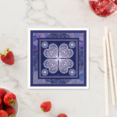 Blaue Rosette Serviette (Beispiel)