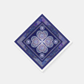 Blaue Rosette Serviette (Ecke)