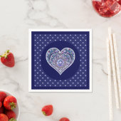 Blaue Rosette Serviette (Beispiel)