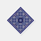Blaue Rosette Serviette (Ecke)